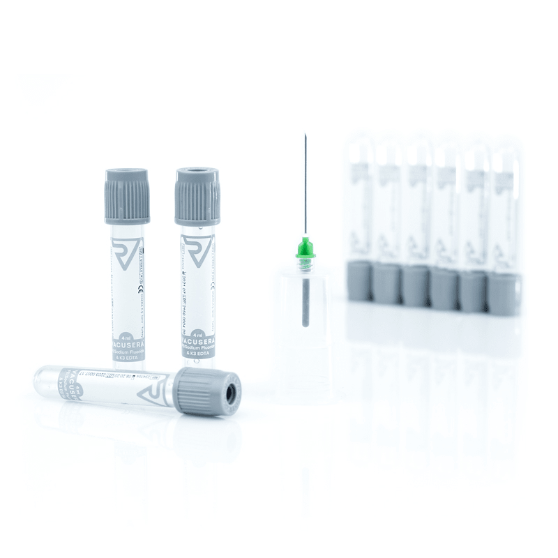 Пробірка Вакуумна VACUSERA®, 2мл, з фторидом натрію та К3 ЕДТА, №100